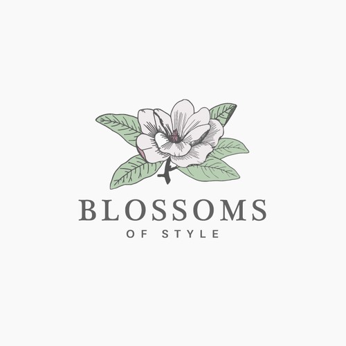 Magnolia design with the title 'BLOSSOMS OF STYLE'