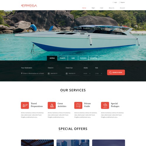 User-friendly website with the title 'Modern Design For A travel Agency'