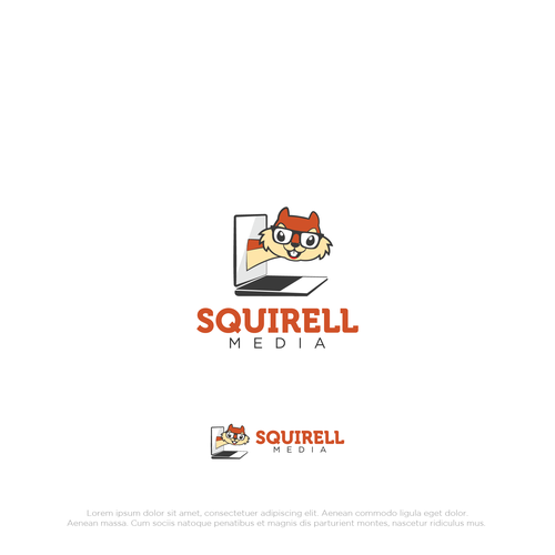 Squirrel logo with the title 'Logo Concept for Squirell Media'