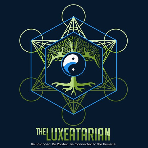 Tree of life design with the title 'The Luxeatarian'