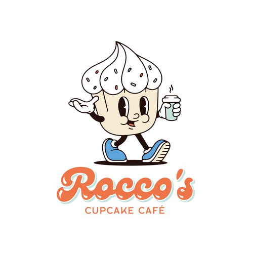 Cupcake design with the title 'Cupcake Cafe Logo'