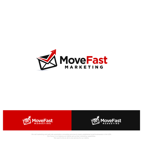 Mailbox logo with the title 'Move Fast Marketing'
