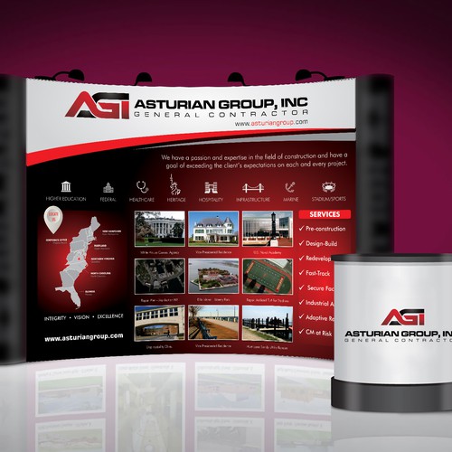 Backdrop design with the title 'Backdrop for a Contractor'