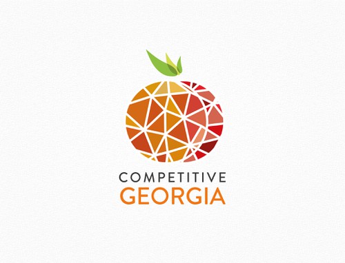 Mosaic logo with the title 'Create a logo using the state of GA as the main image underlying theeconomic strength of diversity'