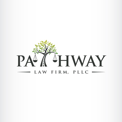 Path design with the title 'Law firm logo winner'