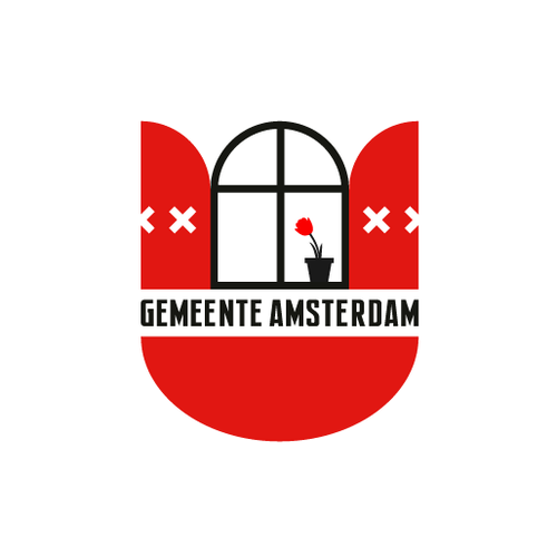 Tulip logo with the title 'Community Contest: create a new logo for the City of Amsterdam'
