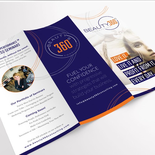 Saloon design with the title 'Brochure for Beauty 360°'