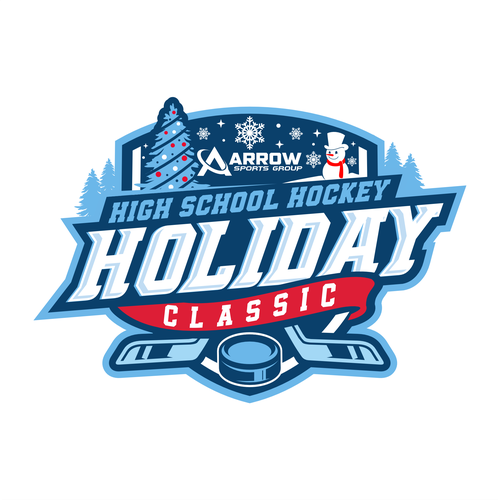 Hockey logo with the title 'High School Hockey Holiday Classic'