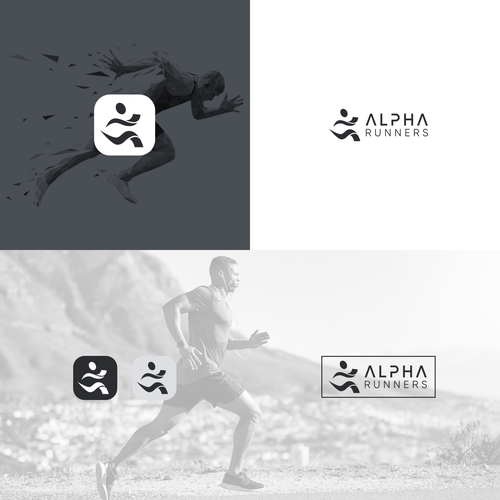 Alpha logo with the title 'Logo design Winner for Fitness Company'