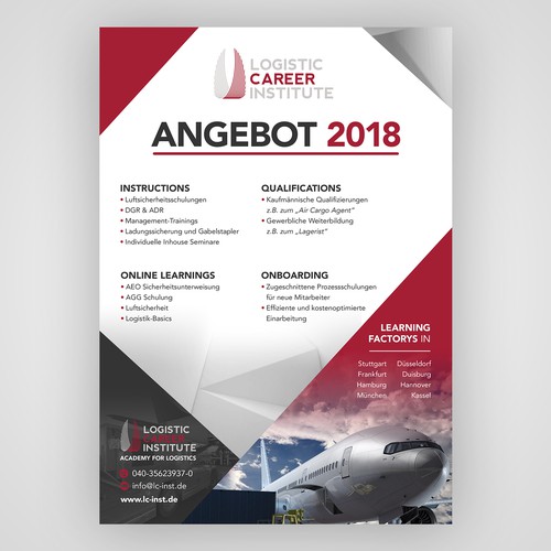 Photoshop design with the title 'Logistic Career Institute'