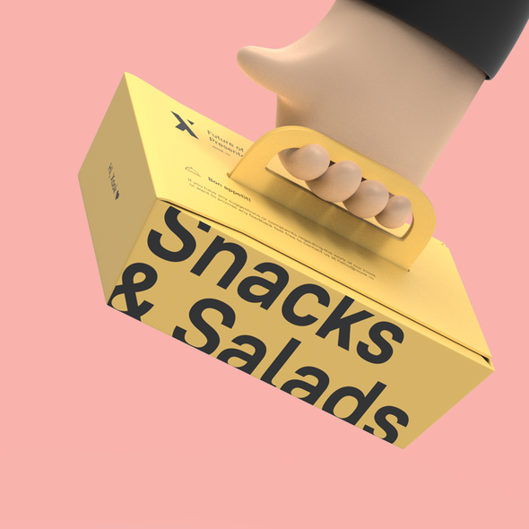 Snacks design with the title 'XOOK'