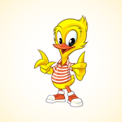 Duck Mascot Character