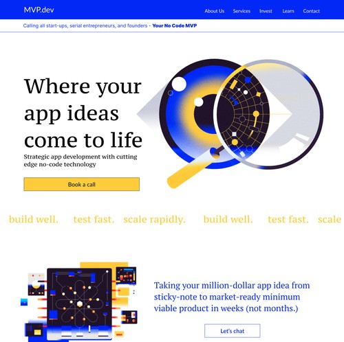 Branding website with the title 'No-Code Tech Site'