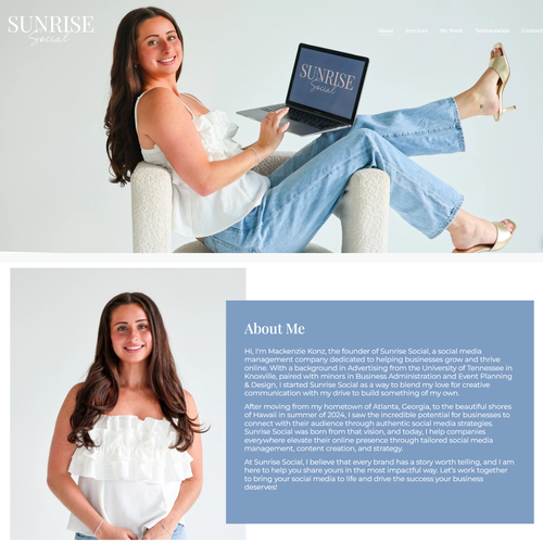 Consulting design with the title 'Website - Social Media Management Consultancy'