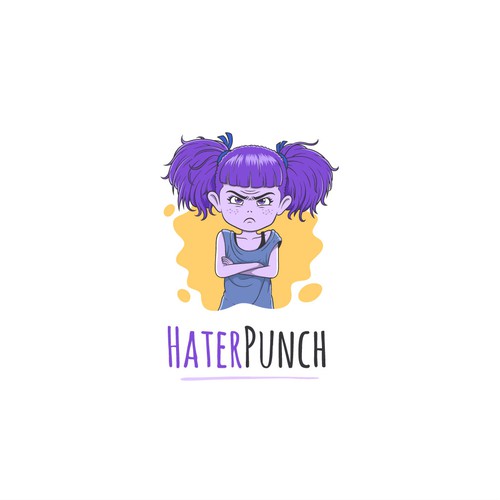 Girly design with the title 'Illustration Logo for HaterPunch'