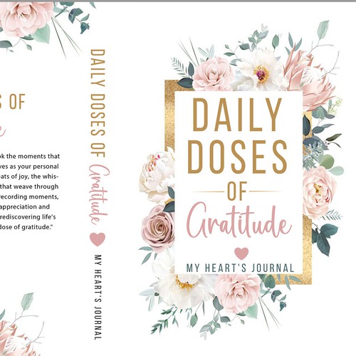 Heart book cover with the title 'BOOK COVER FOR DAILY DOSES'