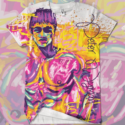 Vibrant t-shirt with the title 'Art Wear '