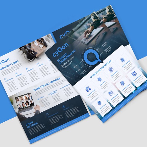 Team design with the title 'cyQon GmbH'