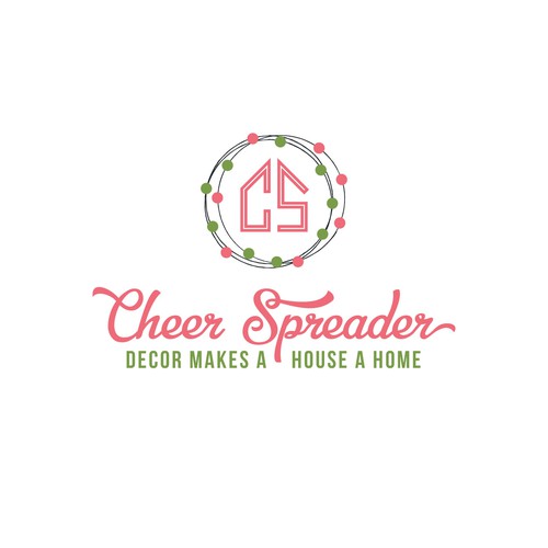 Home decor logo with the title 'Cheer Spreader'