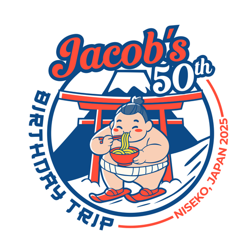 Sumo logo with the title 'sumo japan fun mascot logo design'
