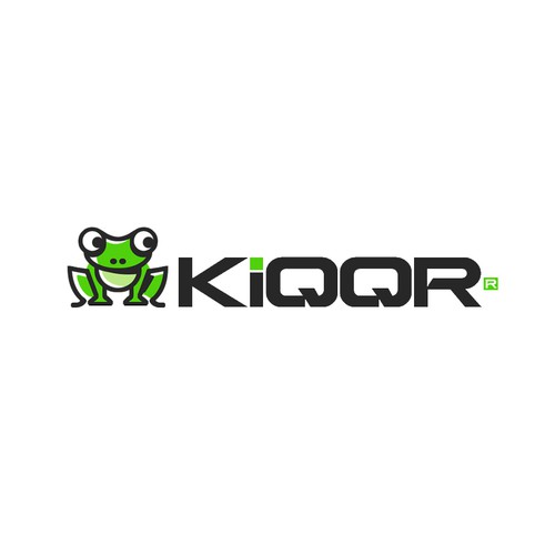 Frog logo with the title 'Logo for Dutch holding company Kiqqr.'