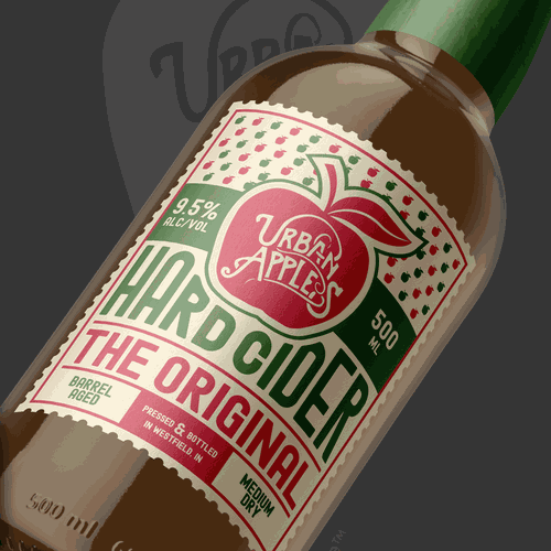 Cider label with the title 'Hard Cider'