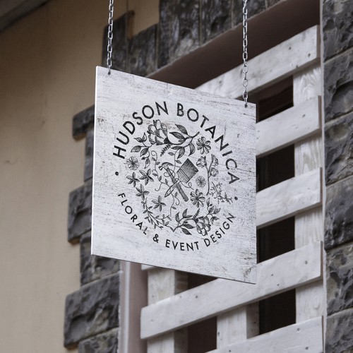 Ethereal design with the title 'Floral and Design Studio Logo--Ethereal/wild/yet refined'