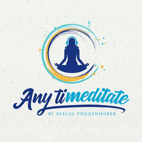 Script font design with the title 'Logo for an online streaming platform for meditation music'