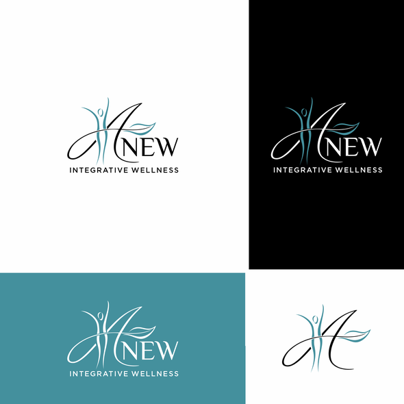 Wellness logo with the title 'Logo design for ANEW'