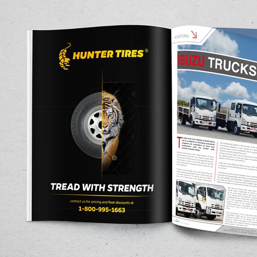 Magazine ad design with the title 'Eye Catching Flyer'