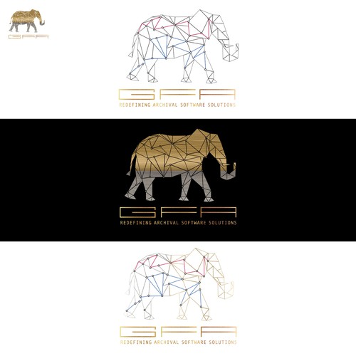 University brand with the title 'Logo Concept for Tech & Data Storage'