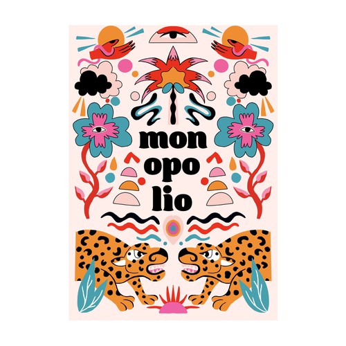 Mexican t-shirt with the title 'Monopolio Illustration 01'