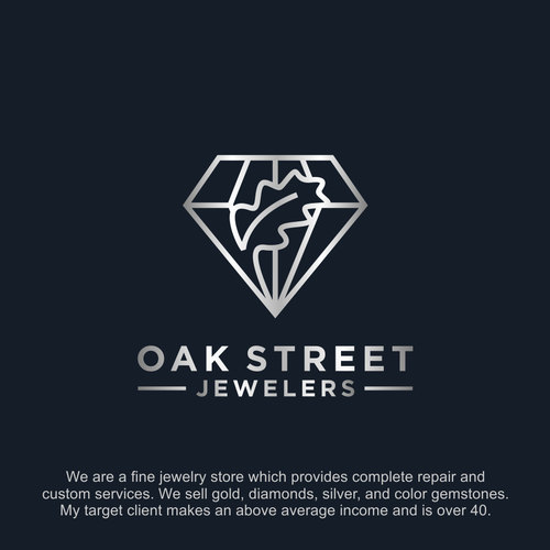 Diamond brand with the title 'OAK STREET JEWELERS'