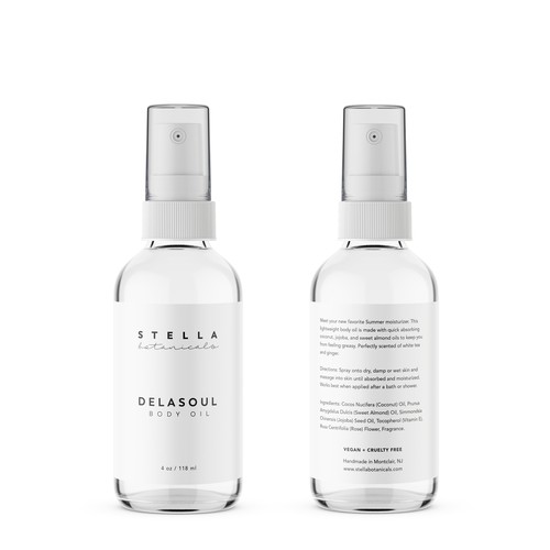Skincare label with the title 'Skin care minimal design'
