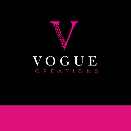 Ornament design with the title 'Logo for Vogue Creations'