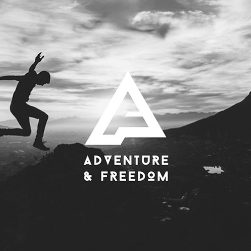 A design with the title '[ Available For Purchase ] -- declined logo proposal for Adventure & Freedom'