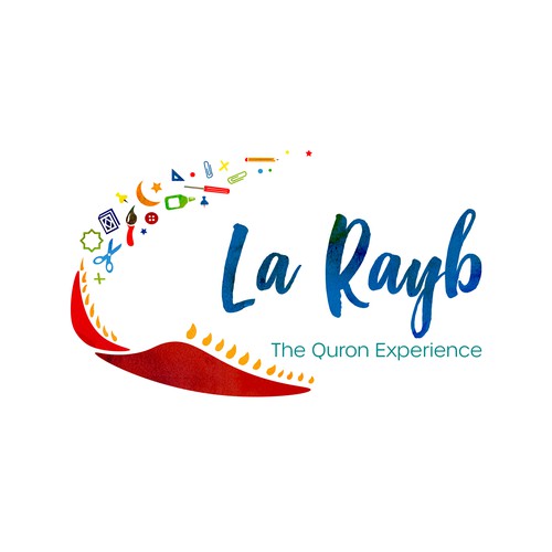 Watercolor brand with the title 'Fun logo for a arts & crafts subscription service.'