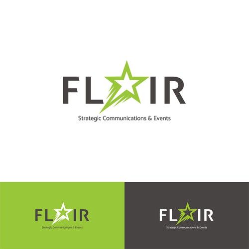 Promotion logo with the title 'Logo concept for FLAIR Event Organizer'