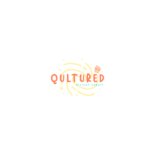 Yogurt logo with the title 'QULTURED | artisan yogurt'