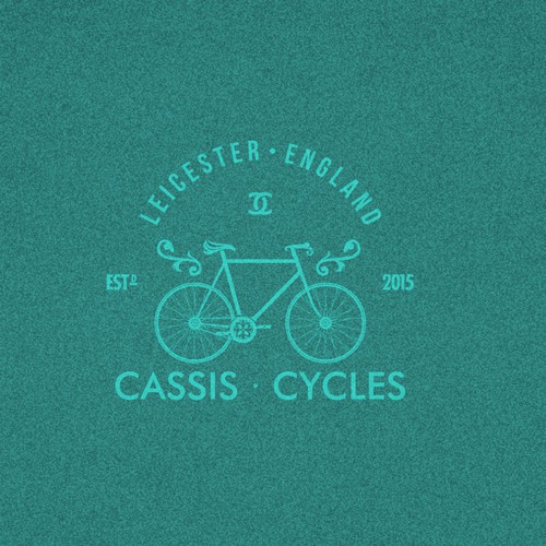 Cycling design with the title 'Vintage Cycling Logo'