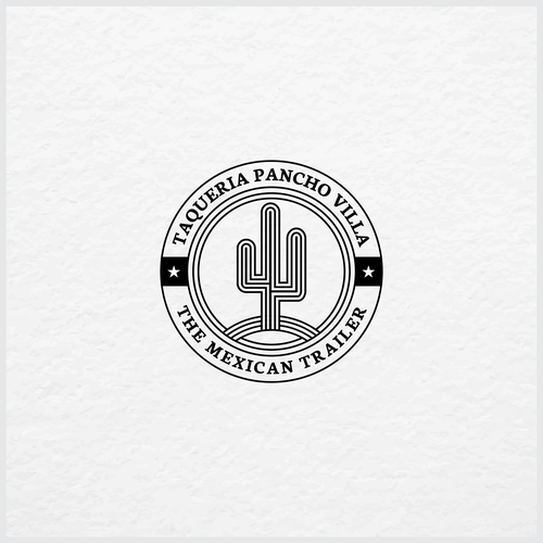 Corporate identity logo with the title 'Logo concept for TAQUERIA PANCHO VILLA'