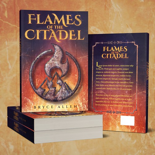 Fire book cover with the title 'Book Cover: Epic Fantasy'