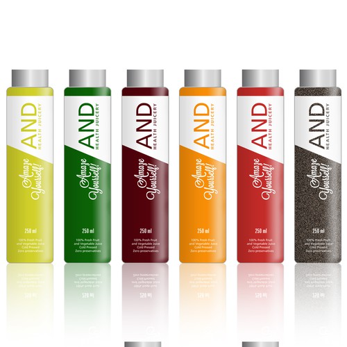 Juice label with the title 'Label for cold pressed juices'