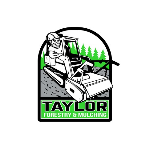 Beaver logo with the title 'Taylor Forestry & Mulching Logo'