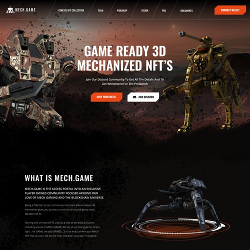 Game website with the title 'Online Game UI design'