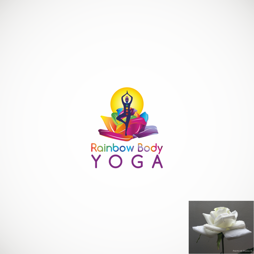 Rose logo with the title 'Logo for yoga studio'