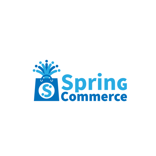 Shopping bag logo with the title 'Spring logo'