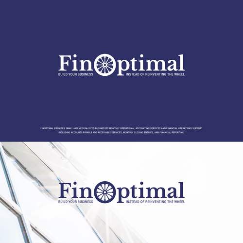 Accounting logo with the title 'FinOptimal'