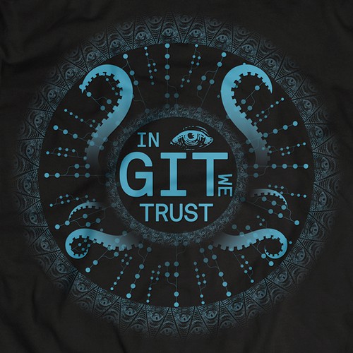 Cool t-shirt with the title 'GIT Themed T-Shirt Design'