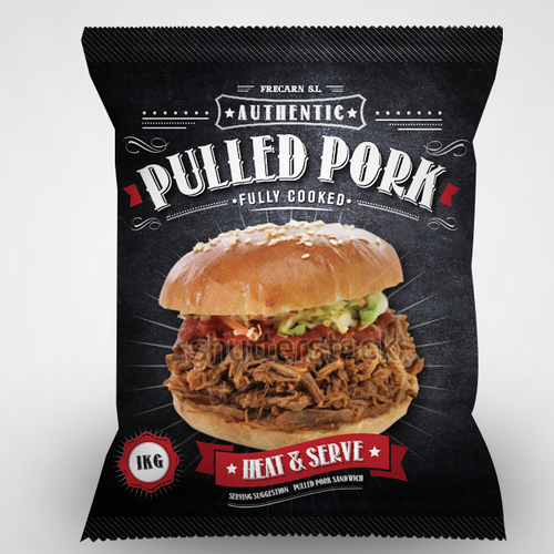 Packaging with the title 'PACKAGING - PLASTIC BAG for PULLED PORK-'